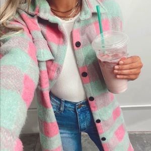 Natalie Shacket- Teal and Pink (Large)